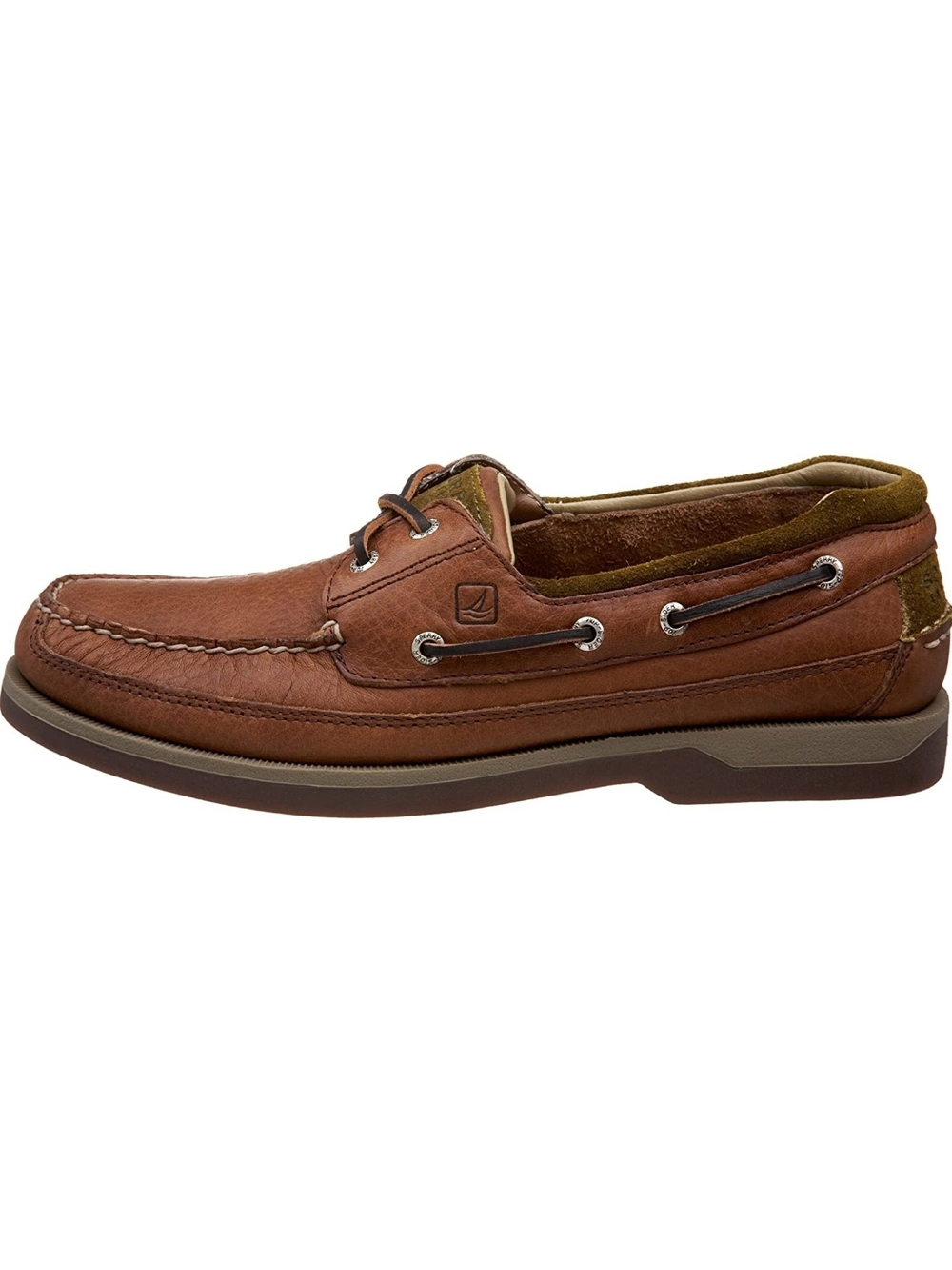 Sperry Brown Leather Moc Toe Boat Shoe